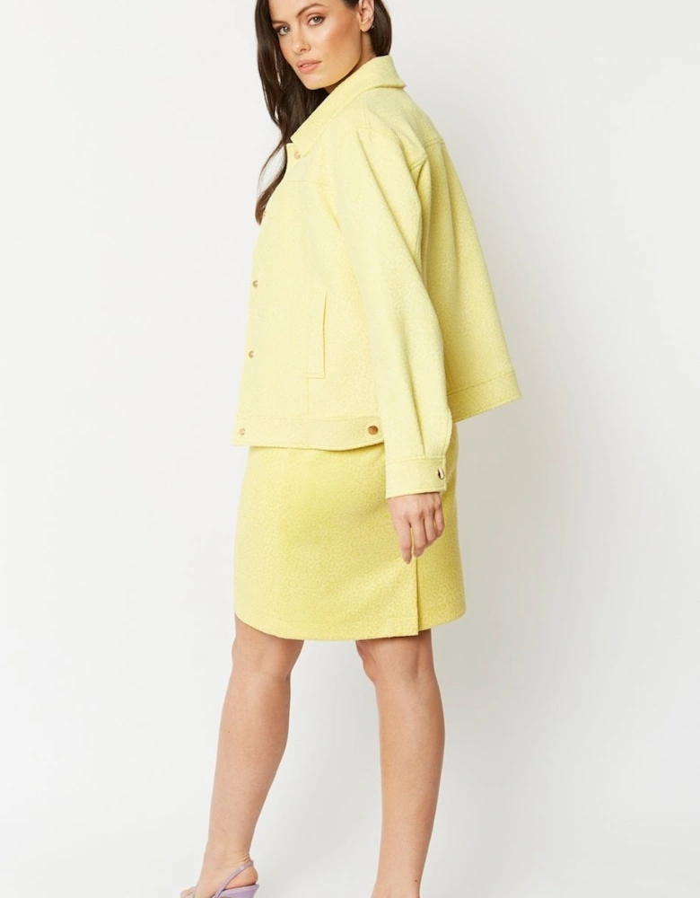 Yellow Faux Suede Jacket
