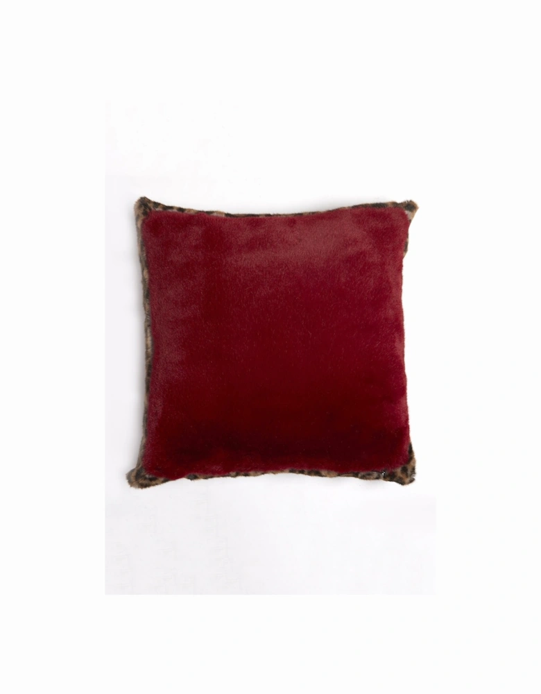 Red Faux Fur Cushion Cover