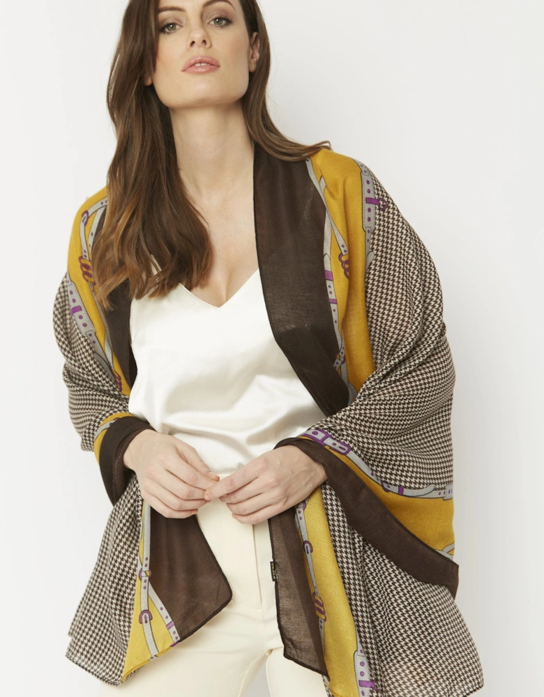 Mocha Silk Cashmere Blend Wrap