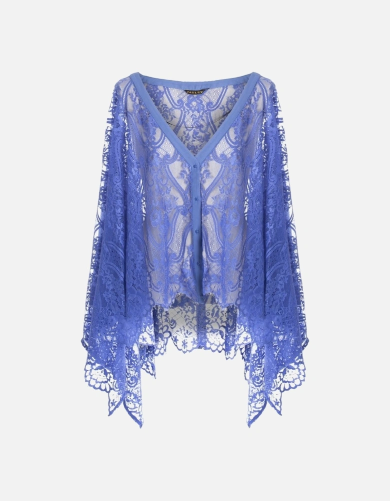 Blue Lace Poncho