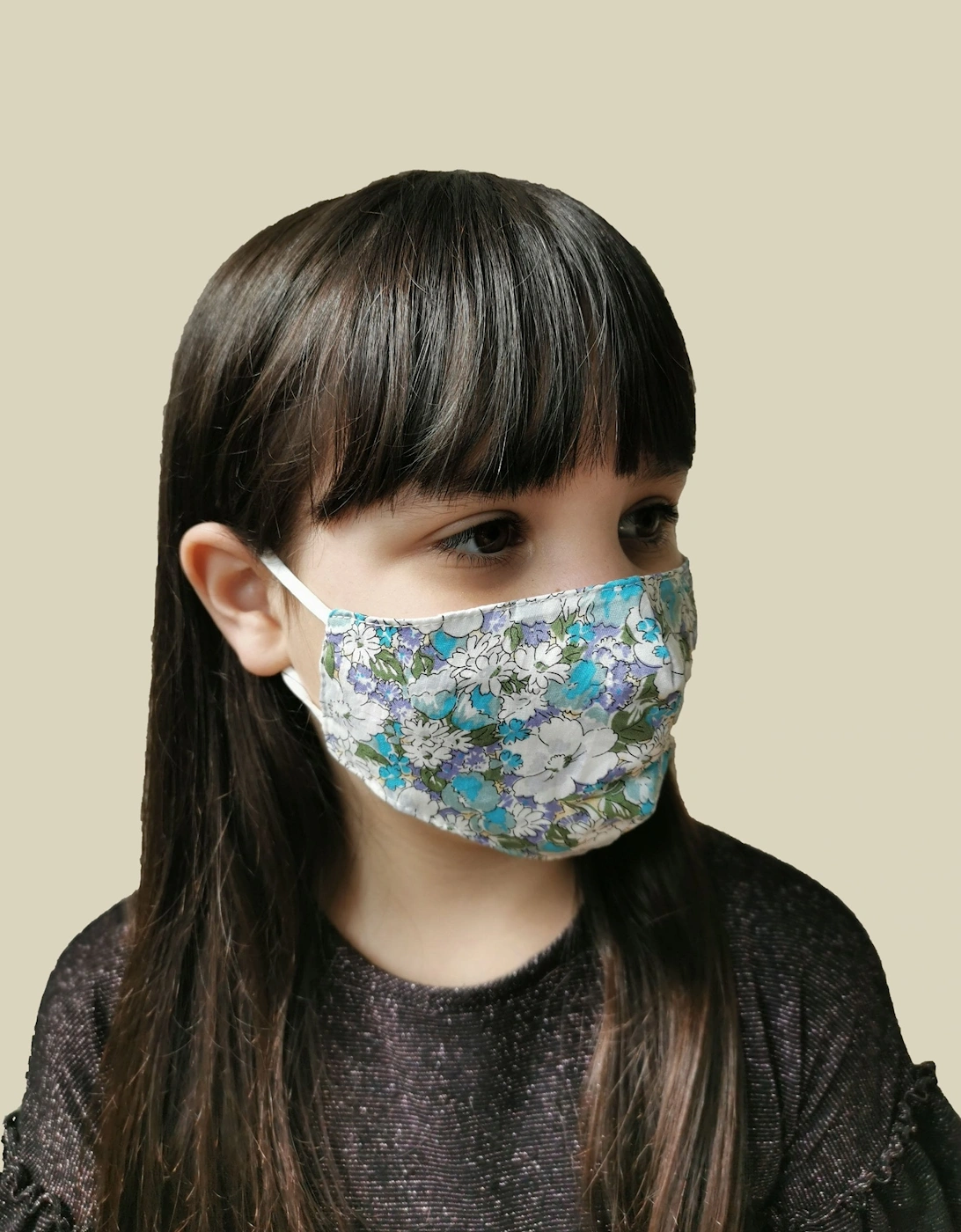 Teal Reusable Cotton Fashion Face Mask, 3 of 2