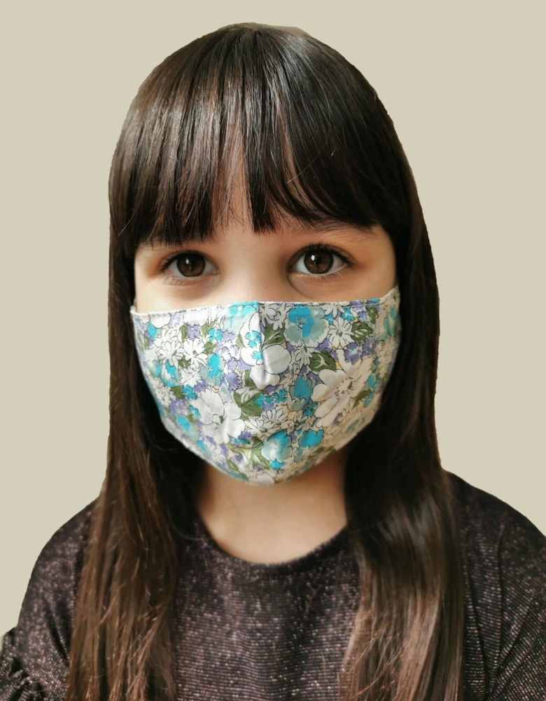 Teal Reusable Cotton Fashion Face Mask