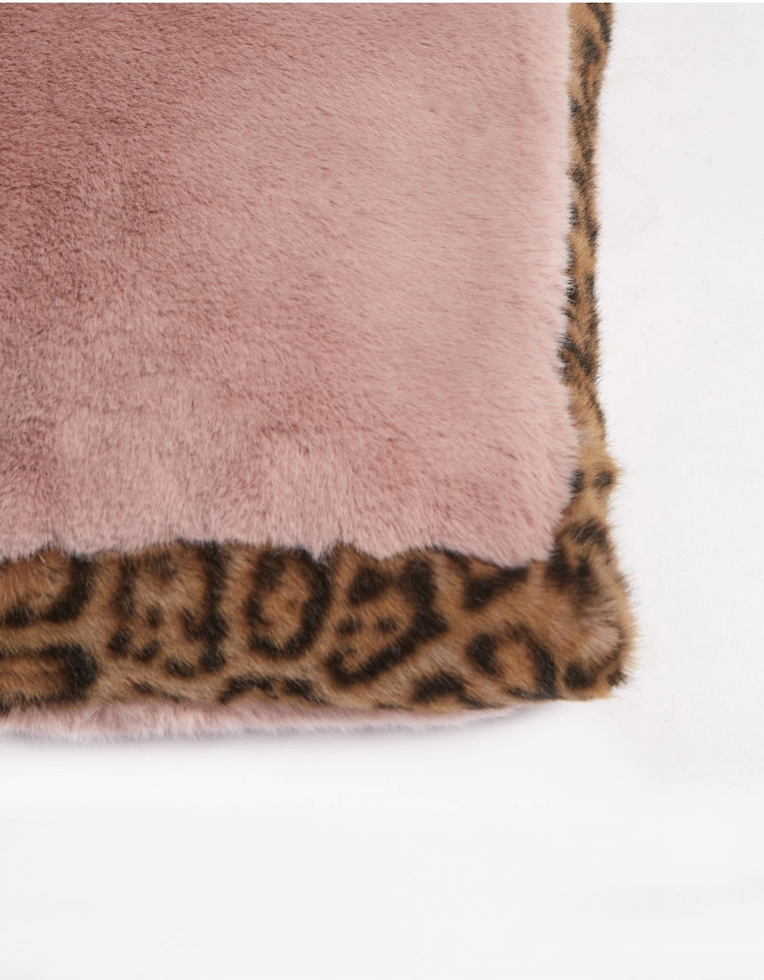 Pink Faux Fur Cushion Cover