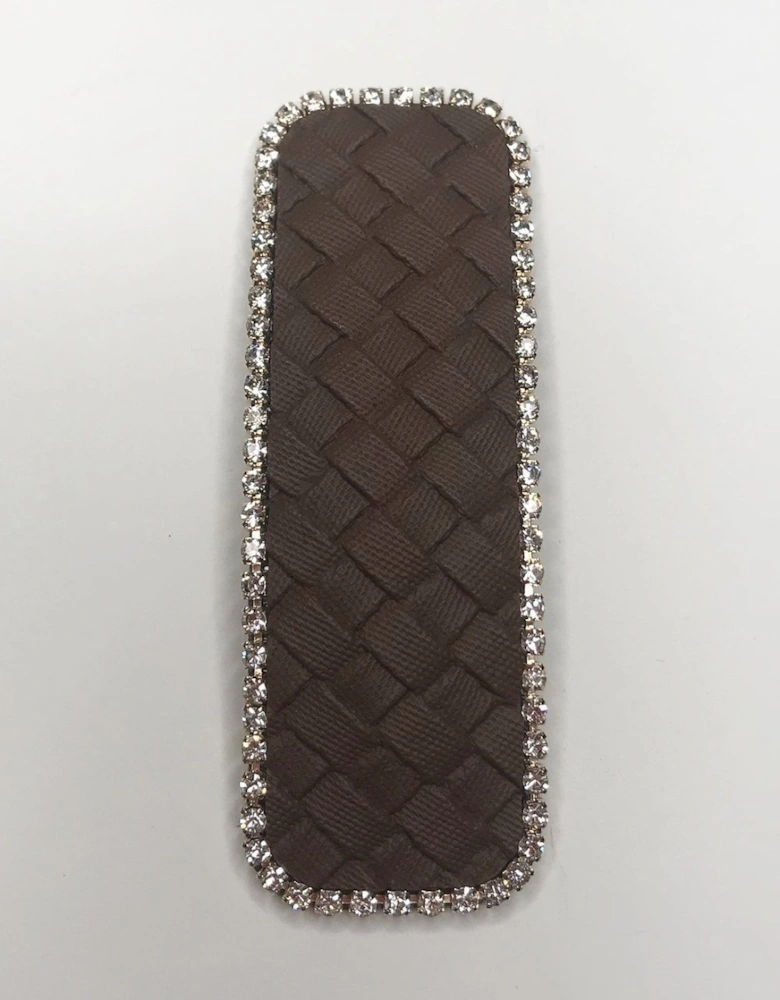 Chocolate Handmade Leather Hair Clip