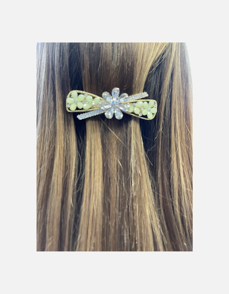 Green Susan Gold-Tone Crystal Embellished Hair Clip