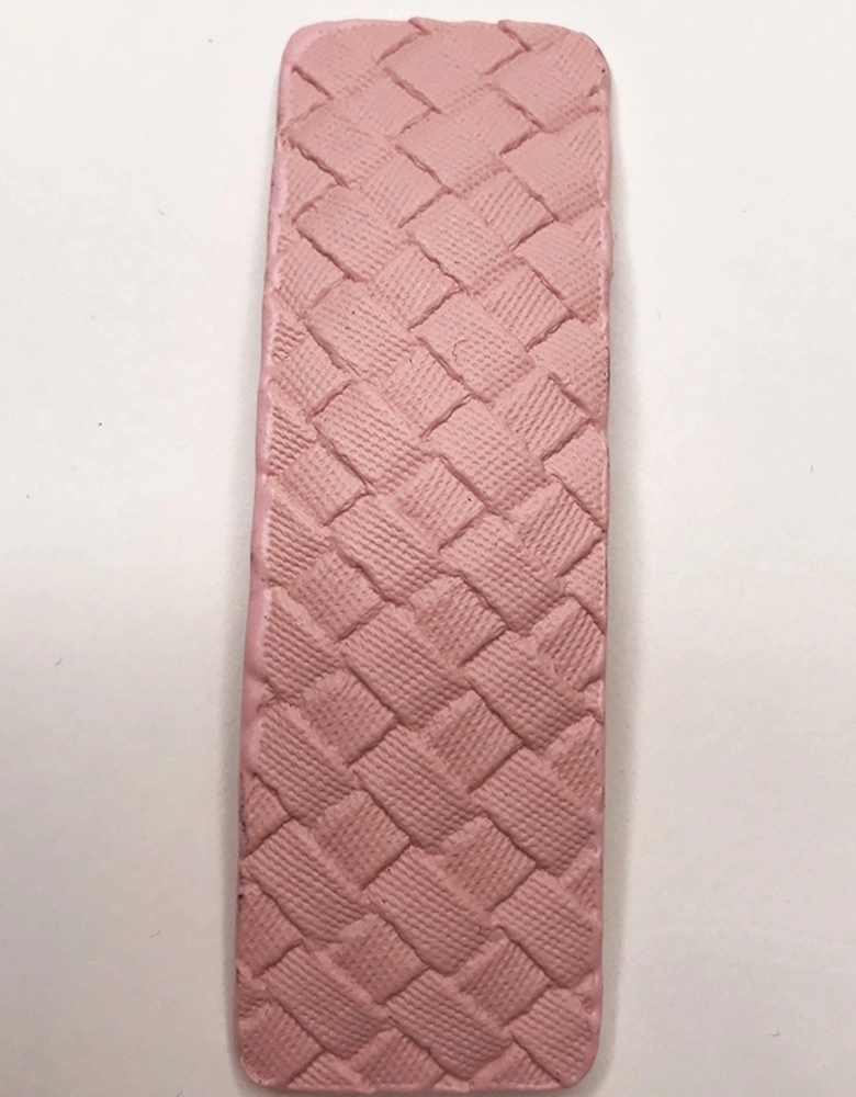 Pink Handmade Leather Hair Clip