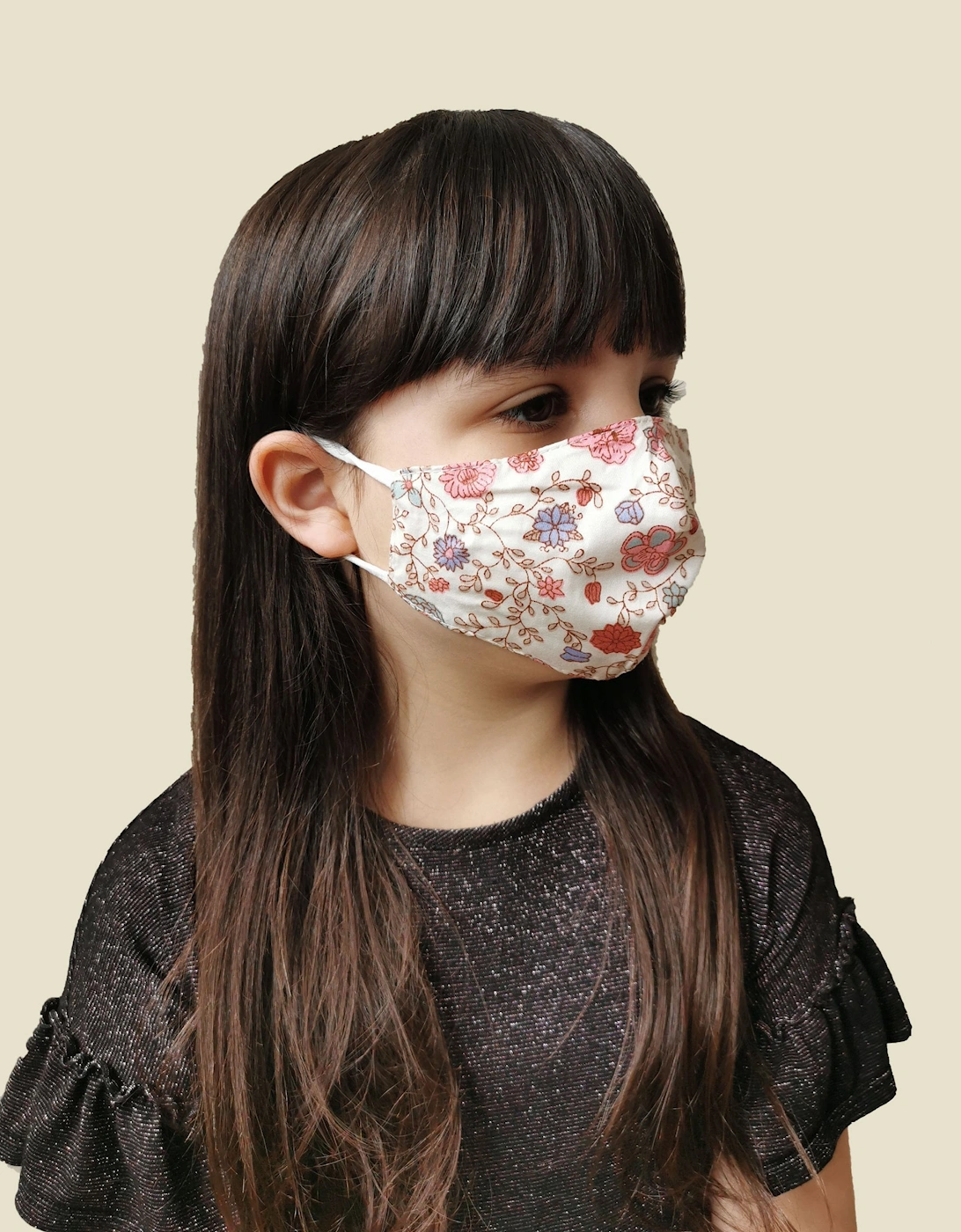 Cream Reusable Cotton Fashion Face Mask, 3 of 2