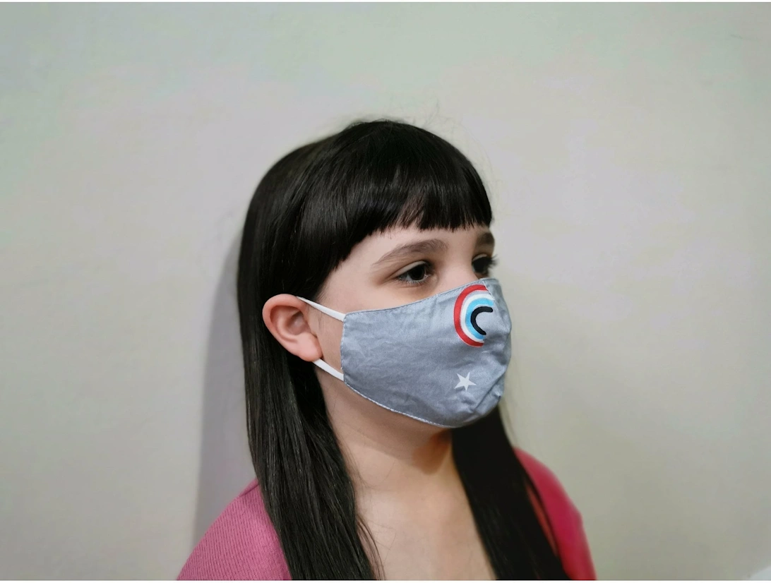Grey Childrens Reusable Themed Cotton Face Masks, 3 of 2