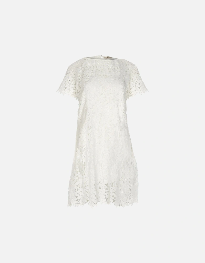 Cream Vintage Lace Short Sleeve Dress