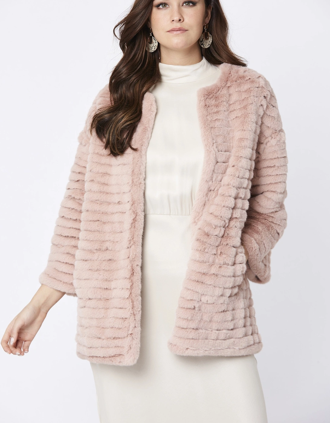 Pink Faux Fur Over-Sized Coat, 6 of 5