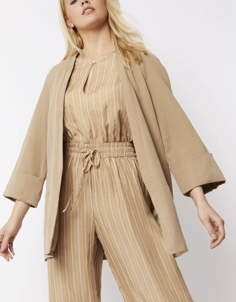 Mocha Tailored Kimono Jacket