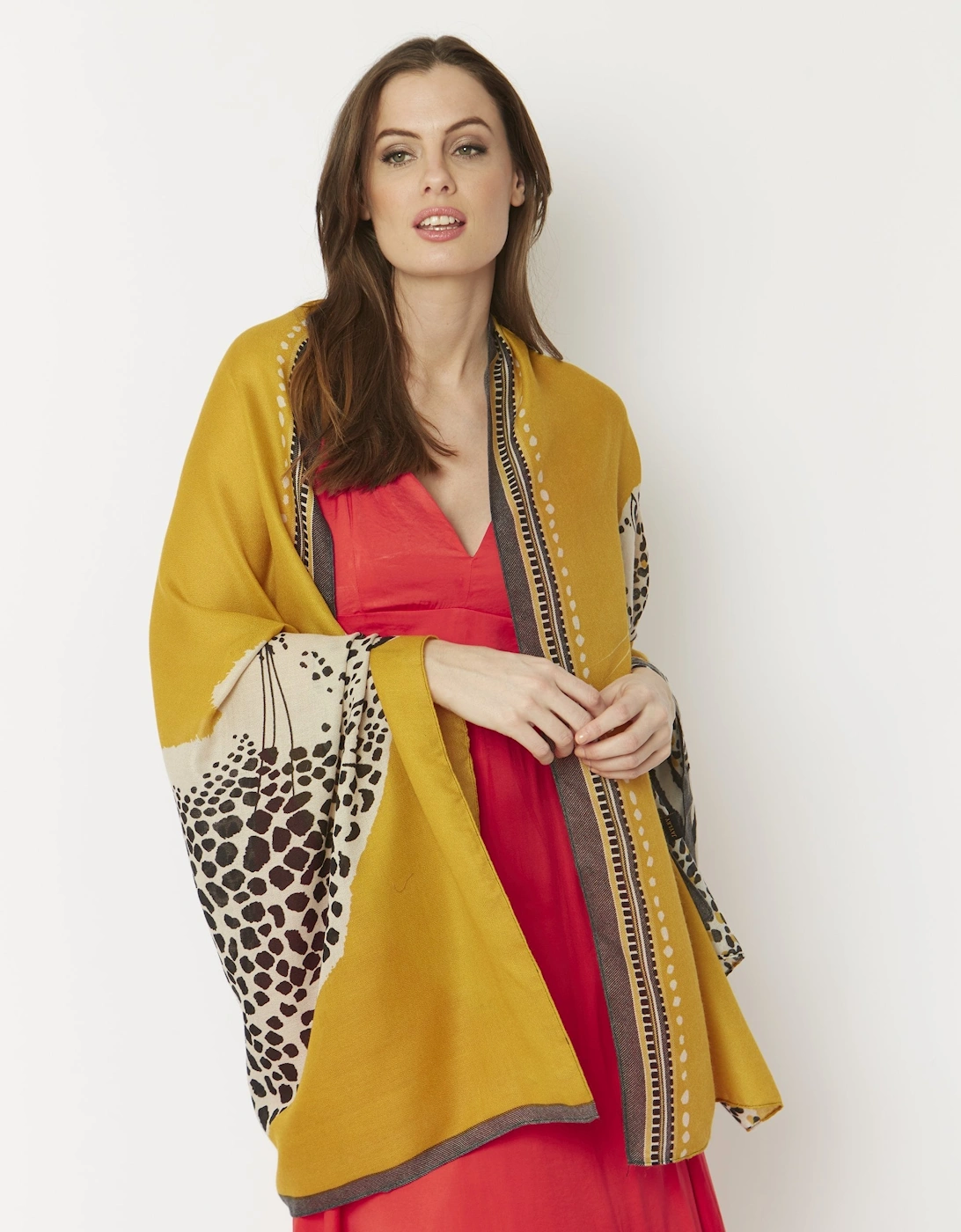 Yellow Yellow Silk Cashmere Blend Wrap, 6 of 5