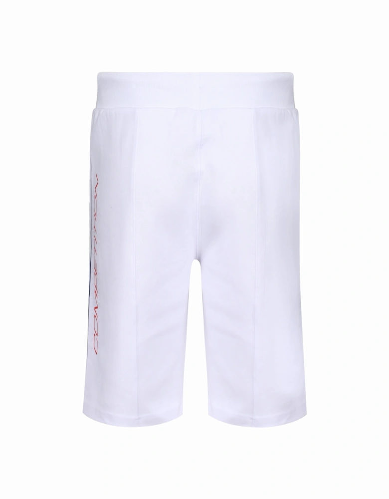 Lanong Side Logo Fleece Shorts | White