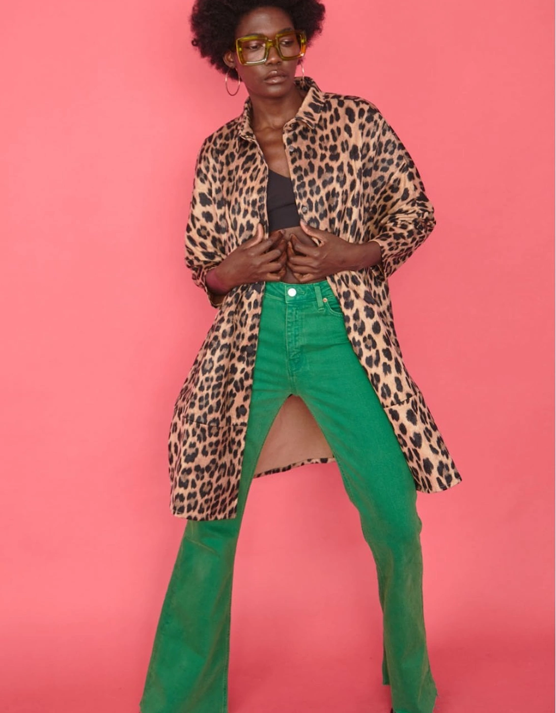 Leopard Print Faux Suede Leopard Print Trench Style Jacket, 8 of 7