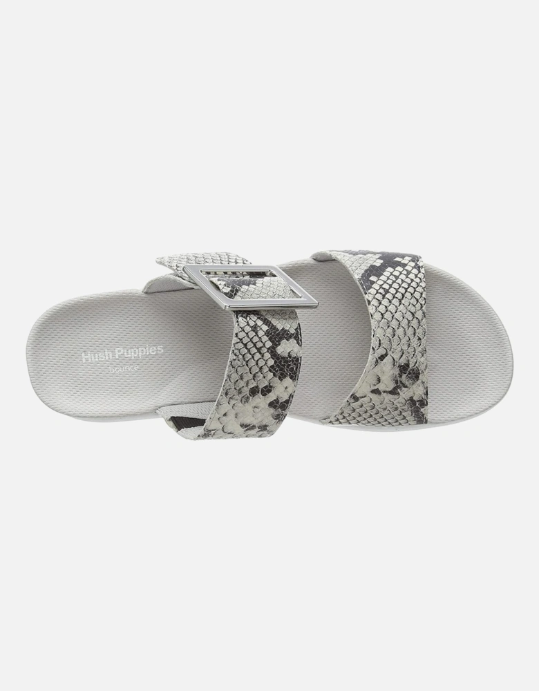 Womens/Ladies Dorri Snake Print Leather Sandals