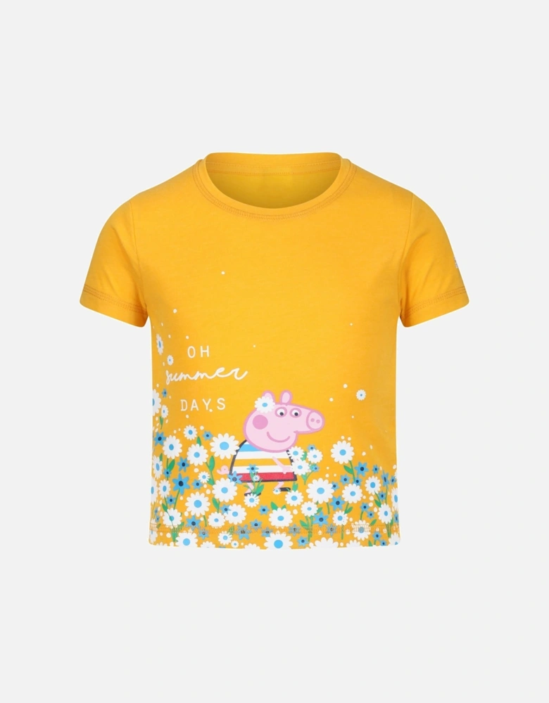 Childrens/Kids Peppa Pig Printed Short-Sleeved T-Shirt