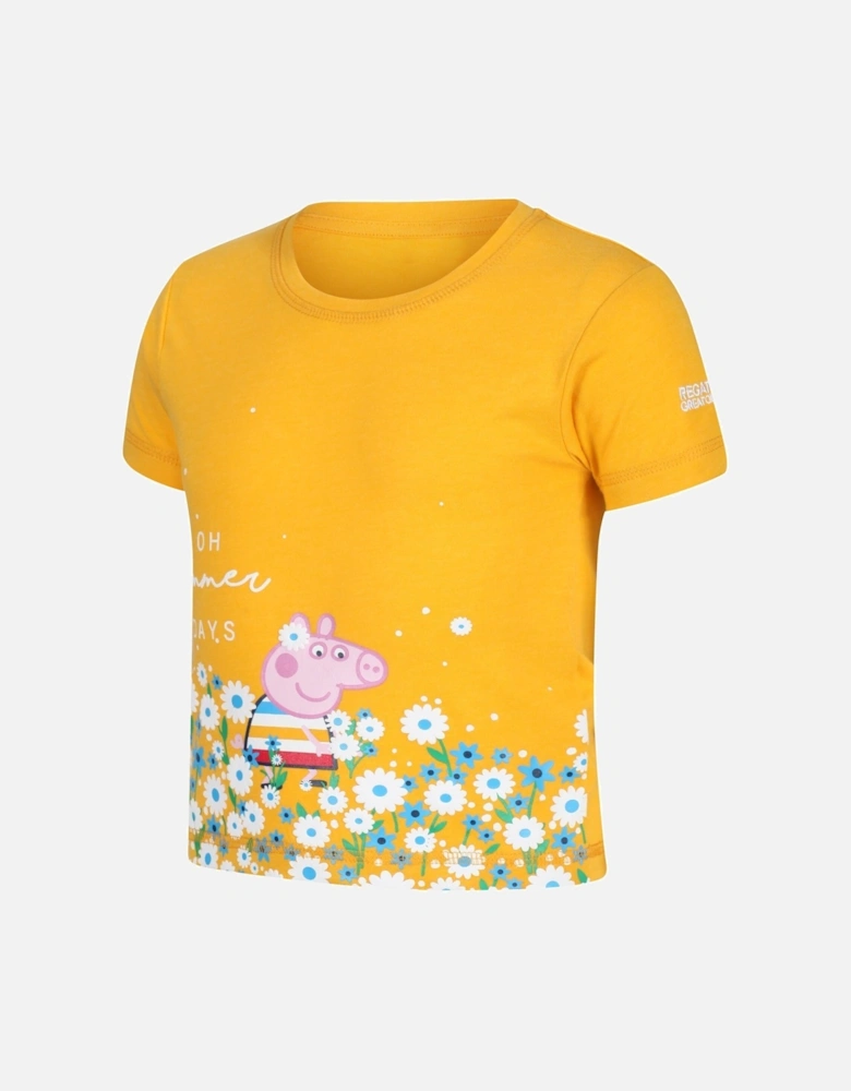 Childrens/Kids Peppa Pig Printed Short-Sleeved T-Shirt