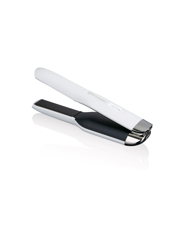 Unplugged - Cordless Hair Straightener (White) - Charge time 2 hours Using Any USB-C socket.