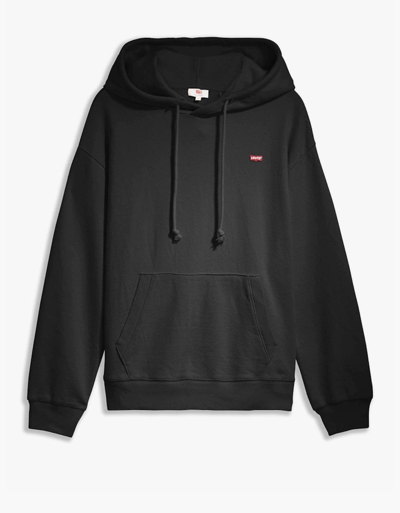 100% Cotton Small Logo Standard Hoodie - Black