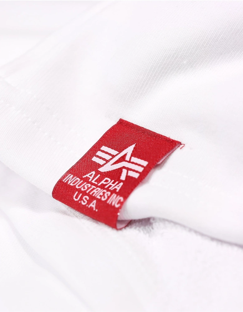 Gold Foil Print Logo Basic Shorts | White