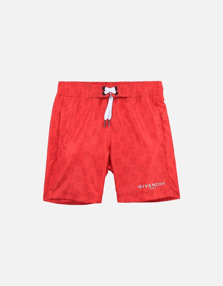 Boys Logo Swimshorts Red