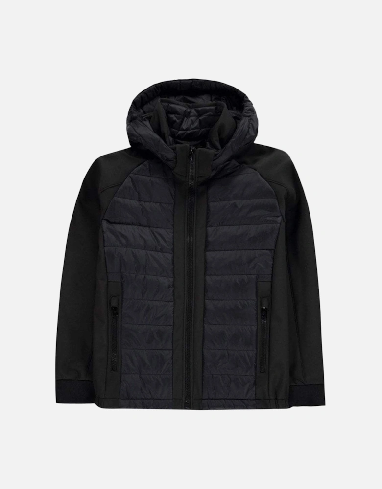 Boy's Shell Quilted Jacket Black
