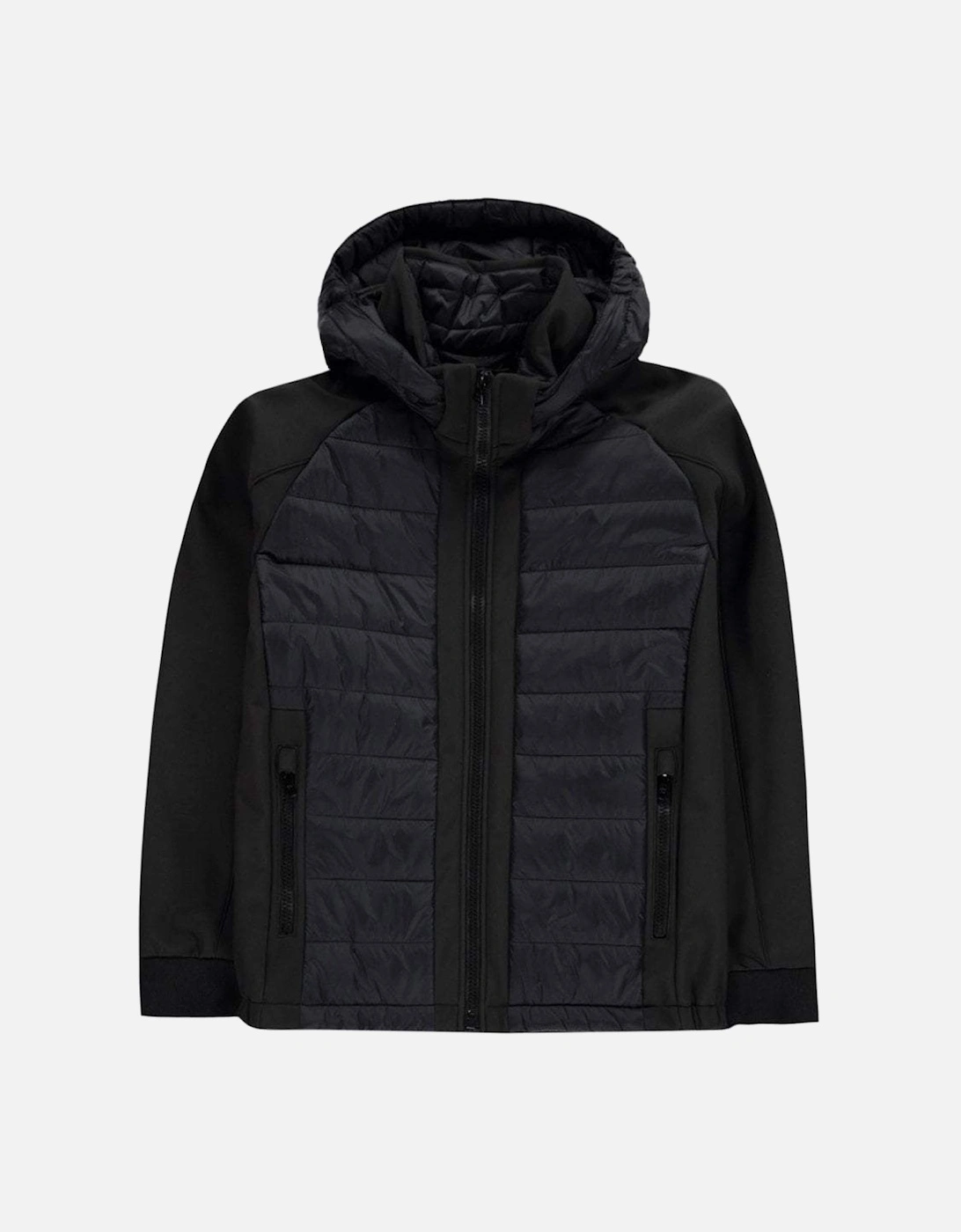 Boy's Shell Quilted Jacket Black, 5 of 4