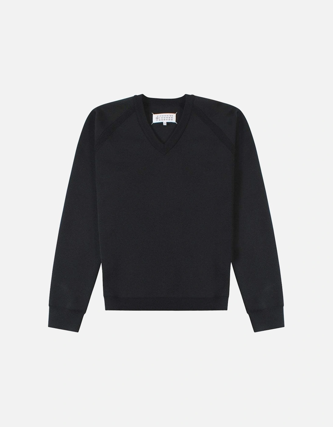 Men's V-Neck Sweatshirt Black, 5 of 4