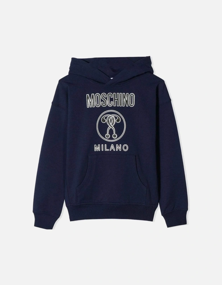 Boys Milano Logo Hoodie Navy