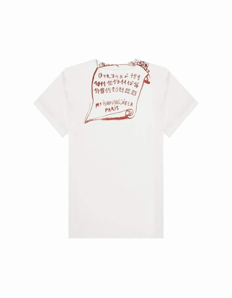 Men's Scroll Print T-shirt White