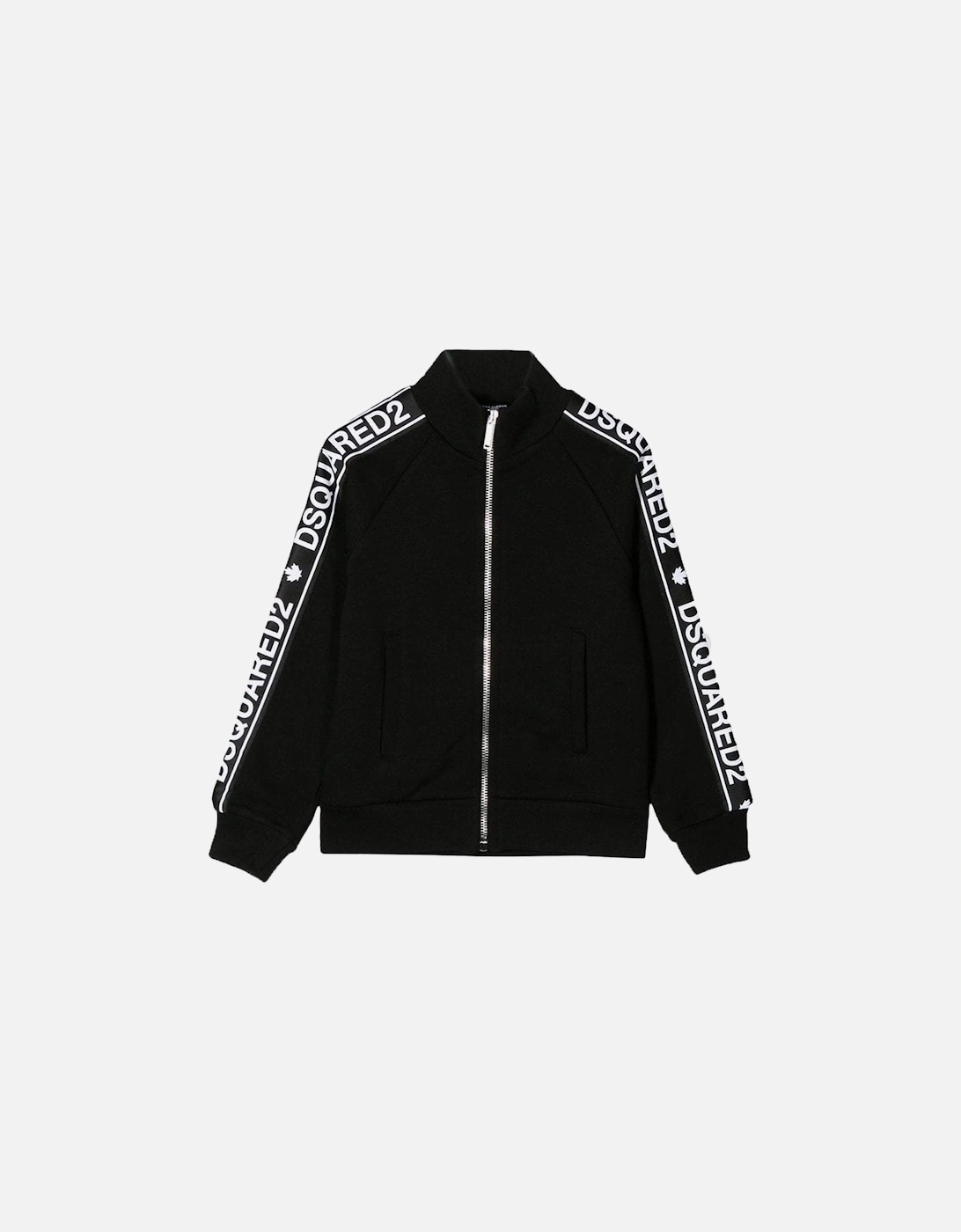 Boys Tape Logo Jacket Black, 3 of 2