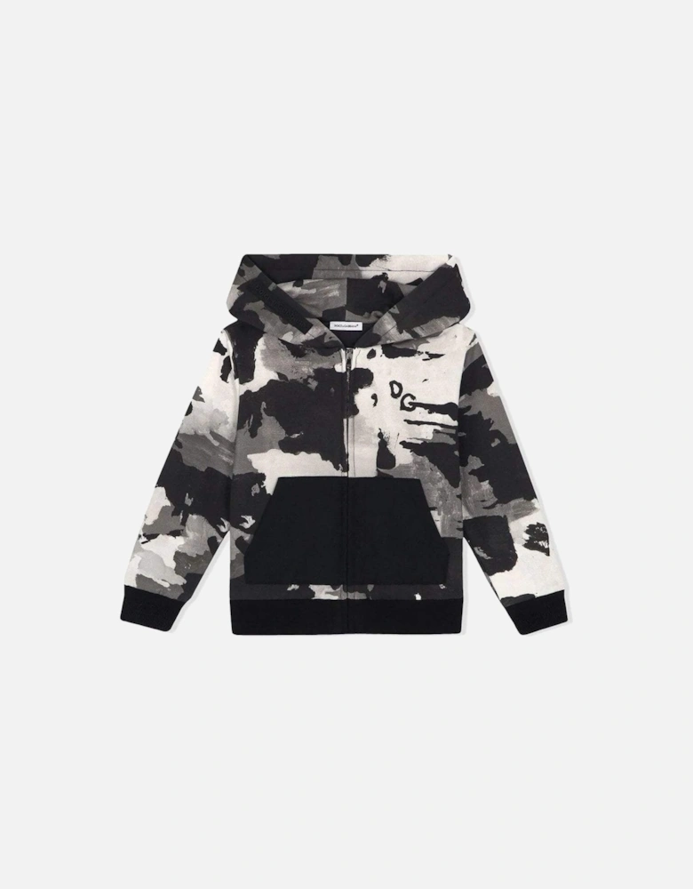 Boys Camouflage Zip Top Hoodie