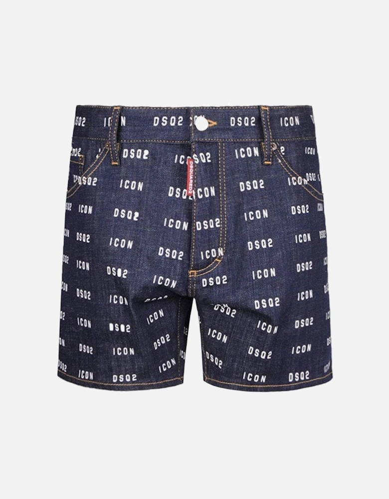 Men's ICON Logo Denim Shorts Navy