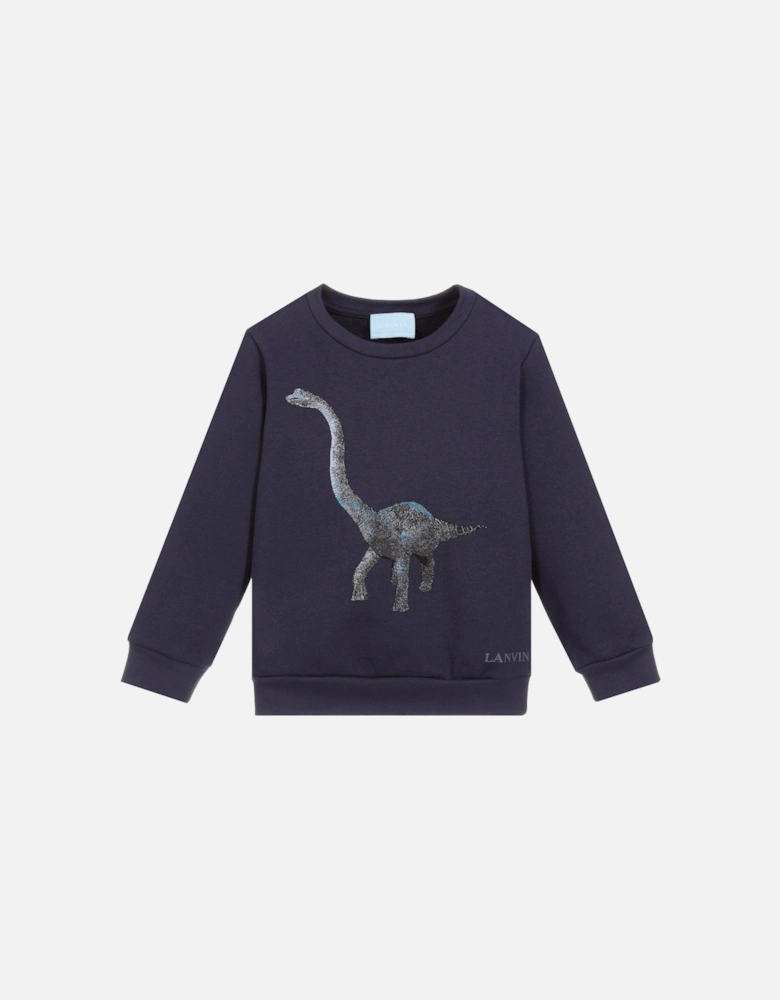 Boys Dinosaur Sweatshirt Navy