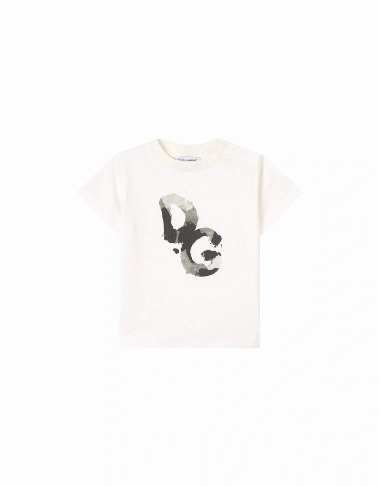 Baby Boys Camouflage T-Shirt White