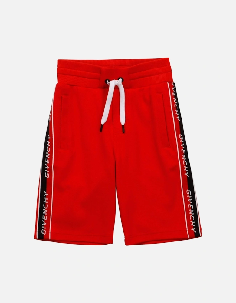 Boys Side Logo Shorts Red