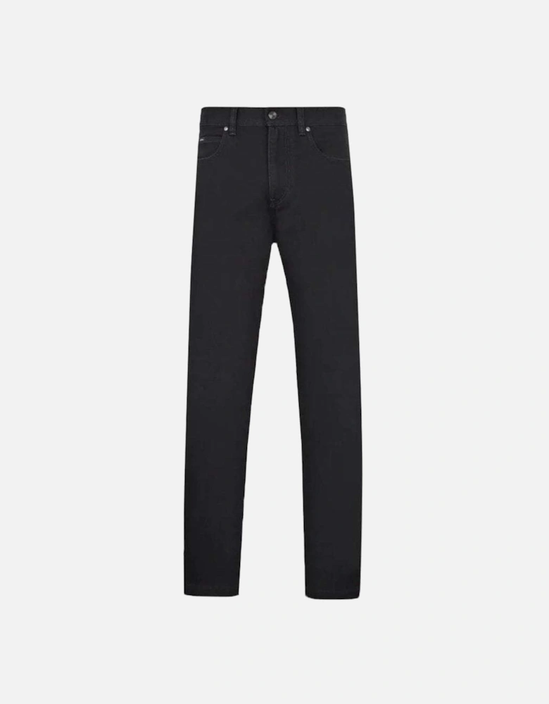 Men's Stretch Cotton Luxe Twill 5-Pocket Denim Jeans Black