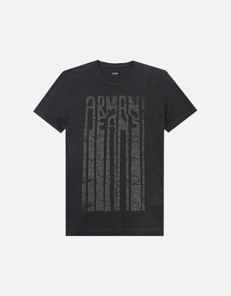 Men's Graphic Print T-Shirt Charcoal
