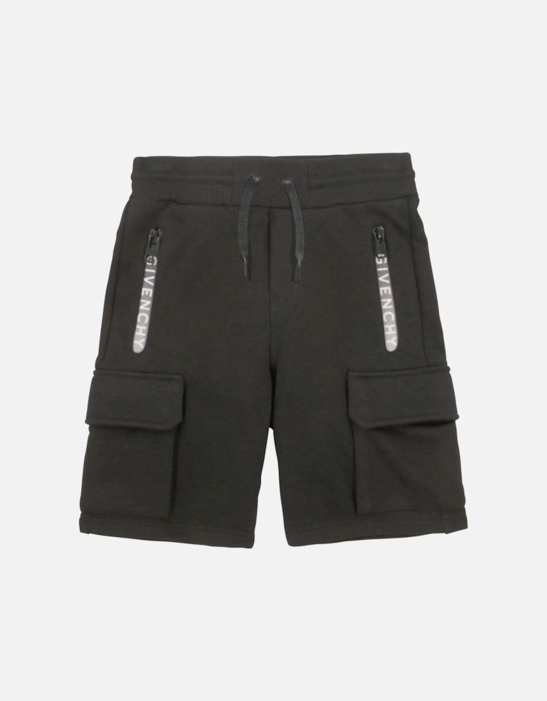 Boys Zip Pocket Shorts Black
