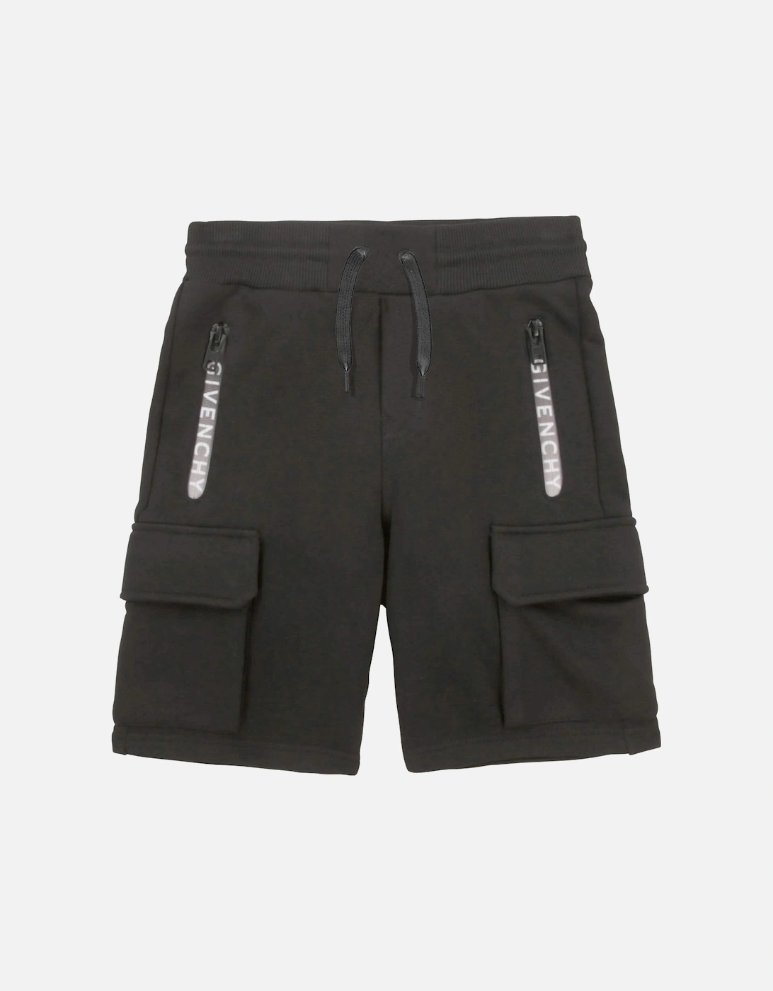 Boys Zip Pocket Shorts Black, 2 of 1