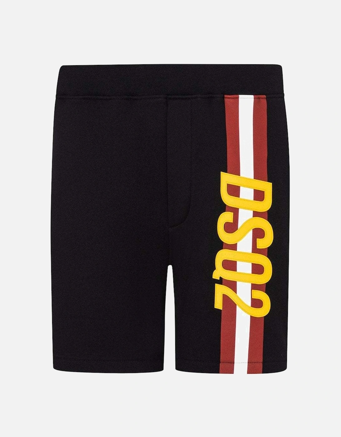 Men's Stripe DSQ2 Logo Jogger Shorts Black, 5 of 4