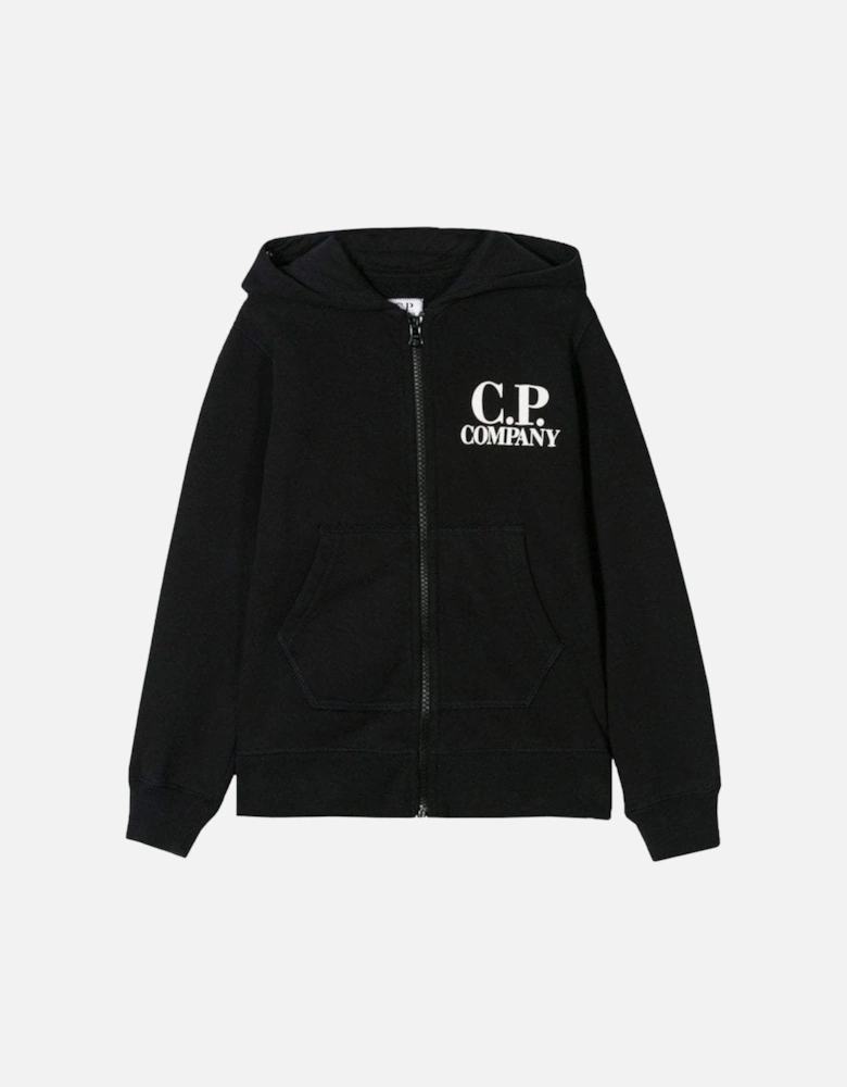 C.P Company Logo Print Zip Hoodie