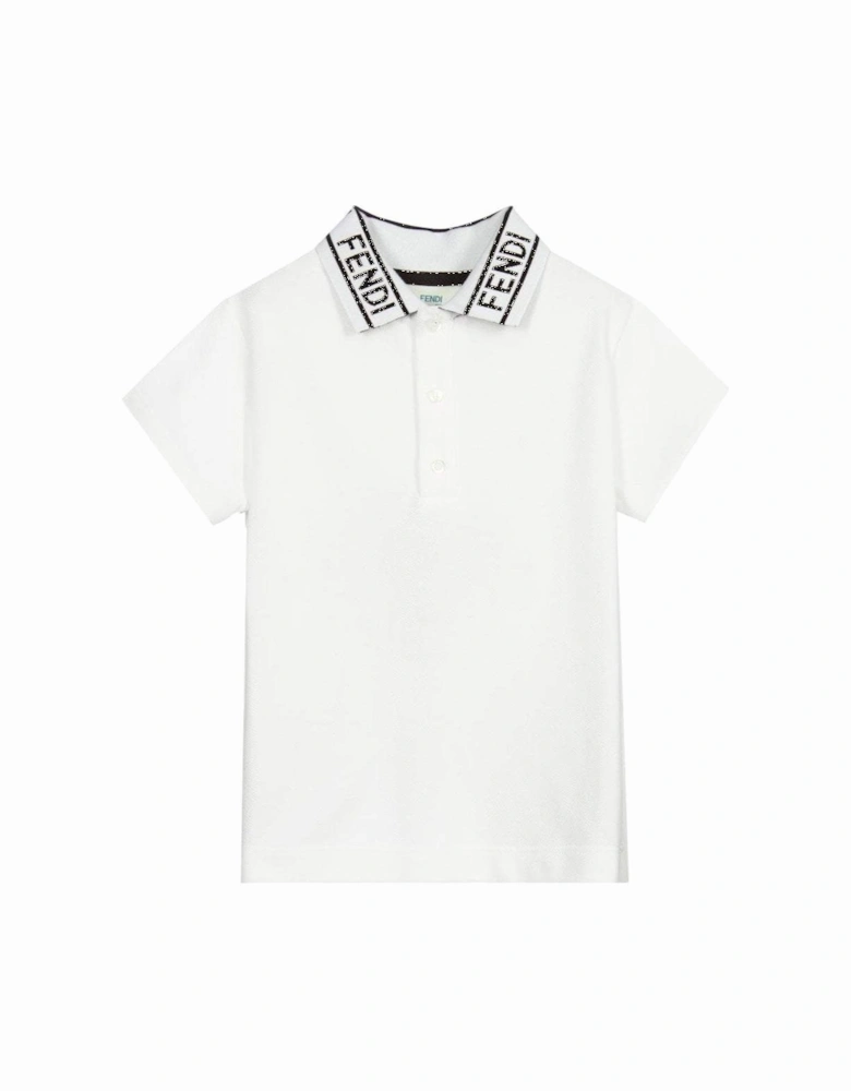 Boys Cotton Polo Shirt White
