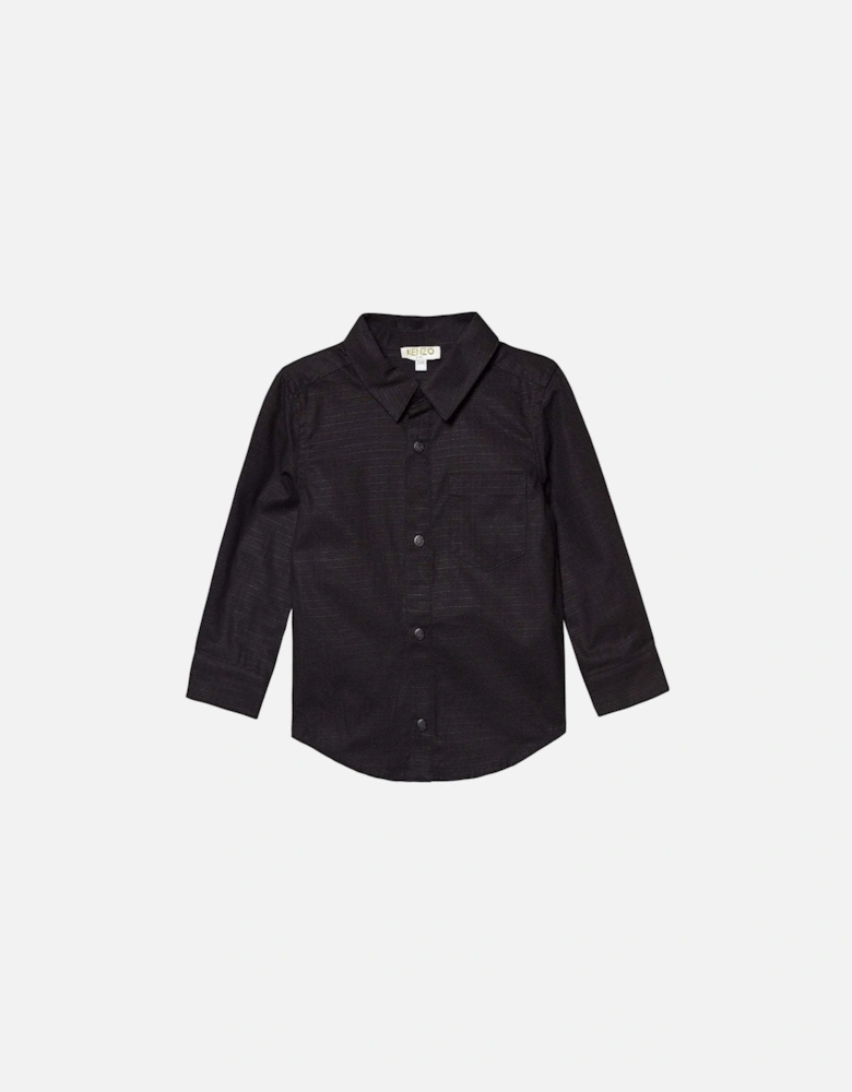 Boys Gaspard Reverse Dragon Print Shirt Black