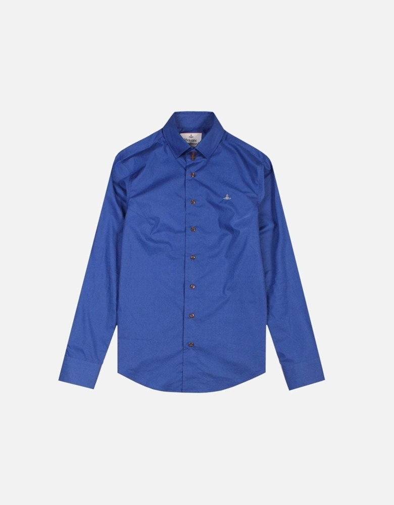 Men's Three Button Shirt Blue
