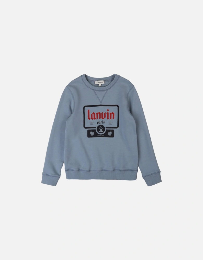 Boys Organic Cotton Sweater Blue