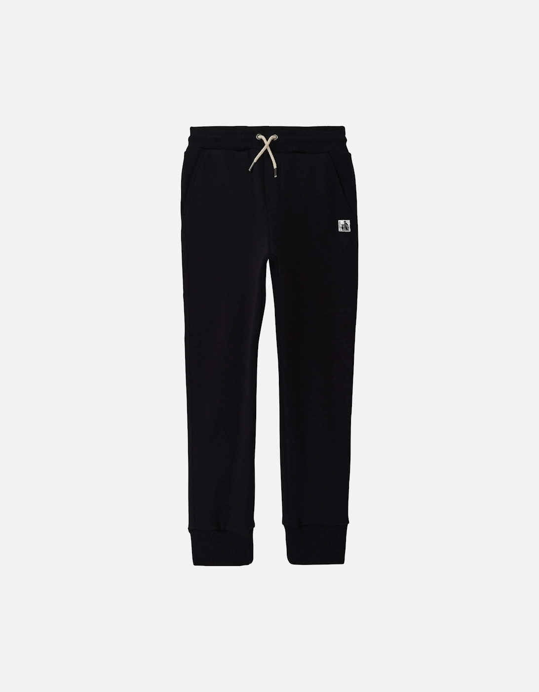 Boys Logo-Embroidered Cotton Track Pants Black, 3 of 2