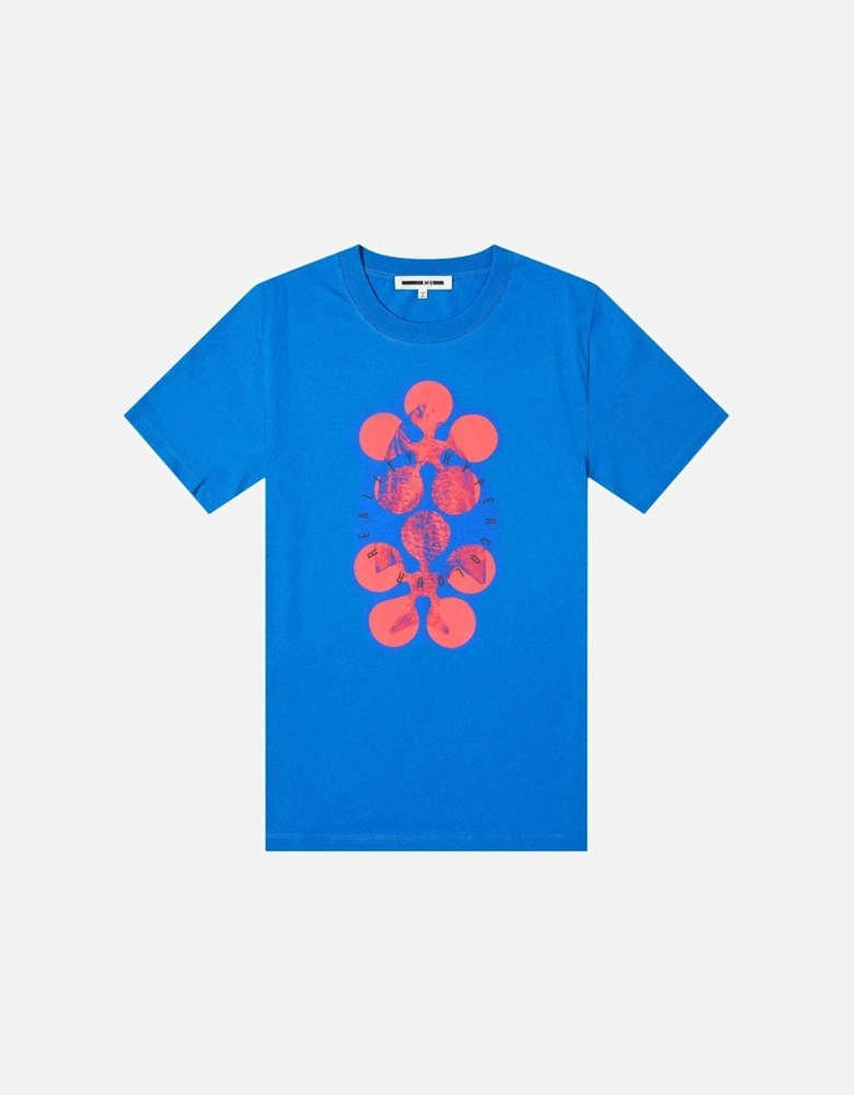 Men's Graphic Print T-Shirt Blue