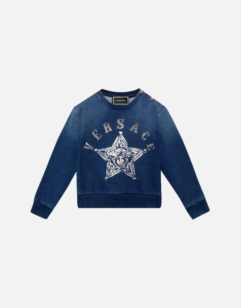 Baby Boys Cotton Sweatshirt Blue