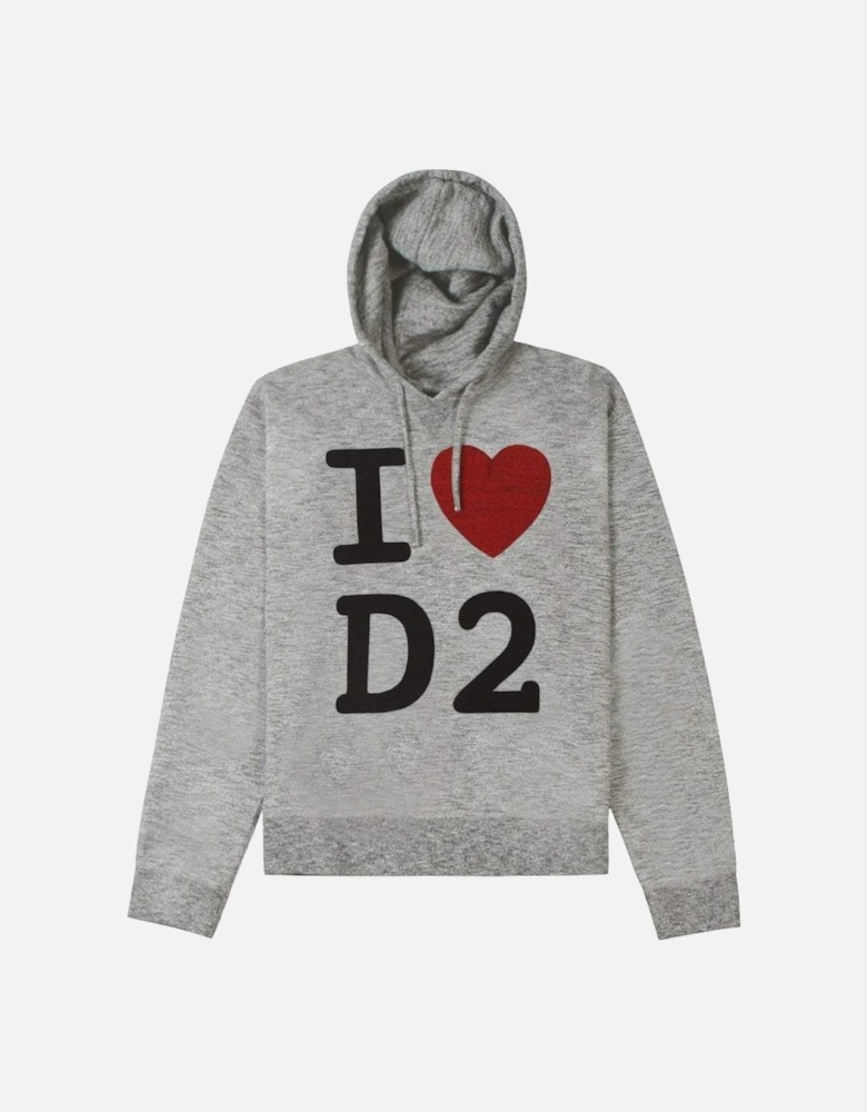 Men's 'I Love D2' Hoodie Grey